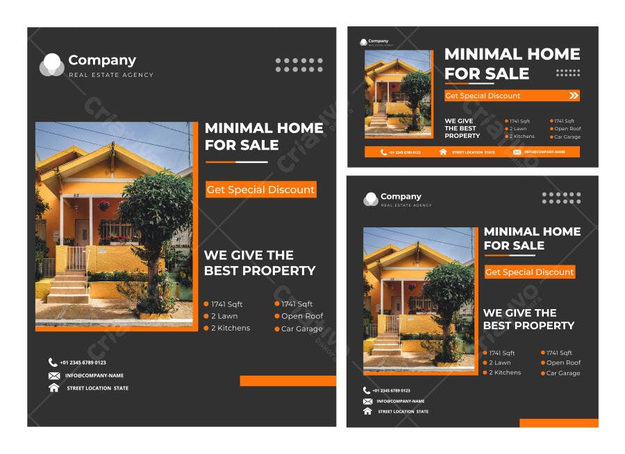 Kit Templates Imobiliária Minimalista para Redes Sociais