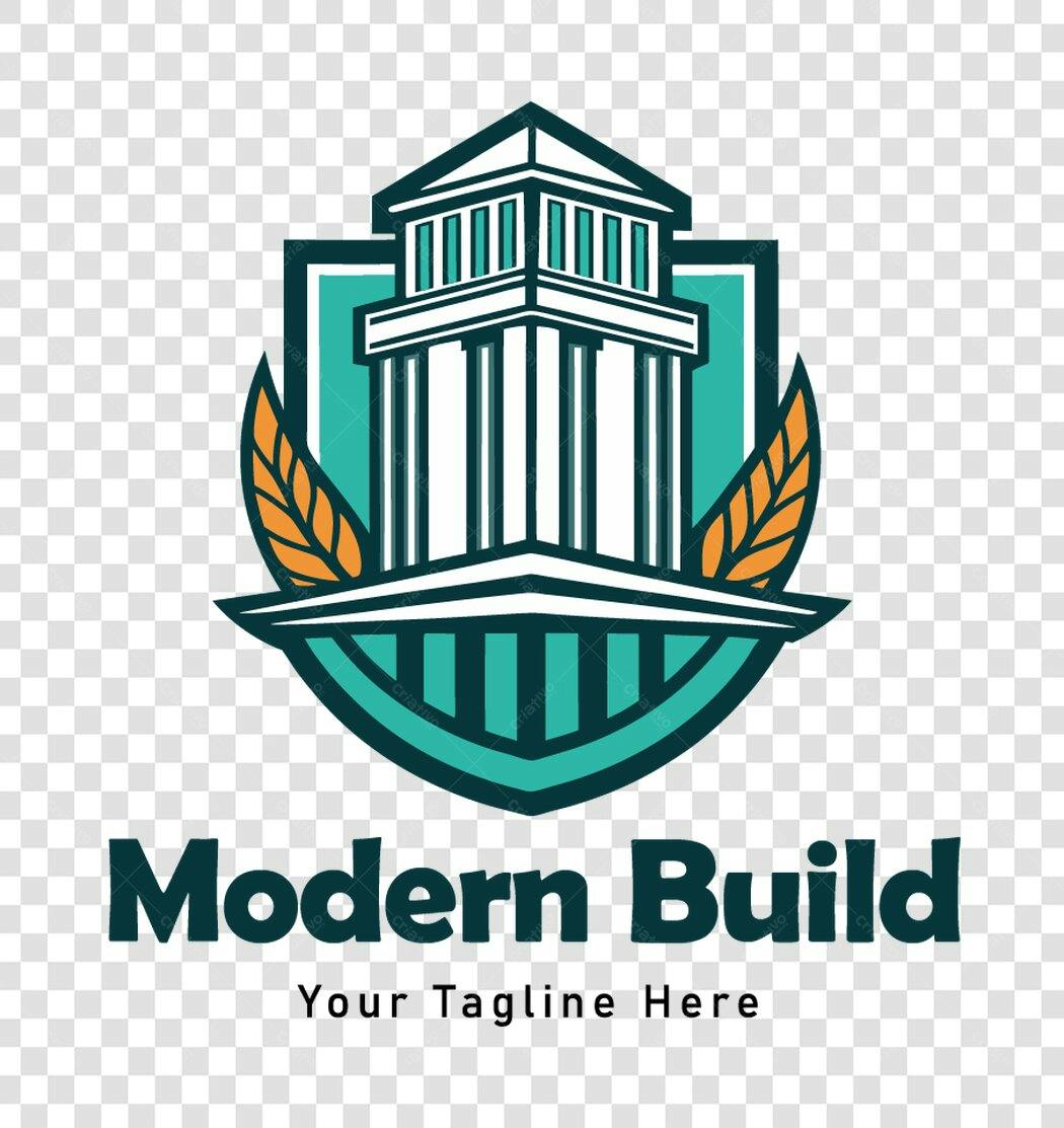 Logo Construção Imobiliária Prédio Moderno PNG Fundo Transparente