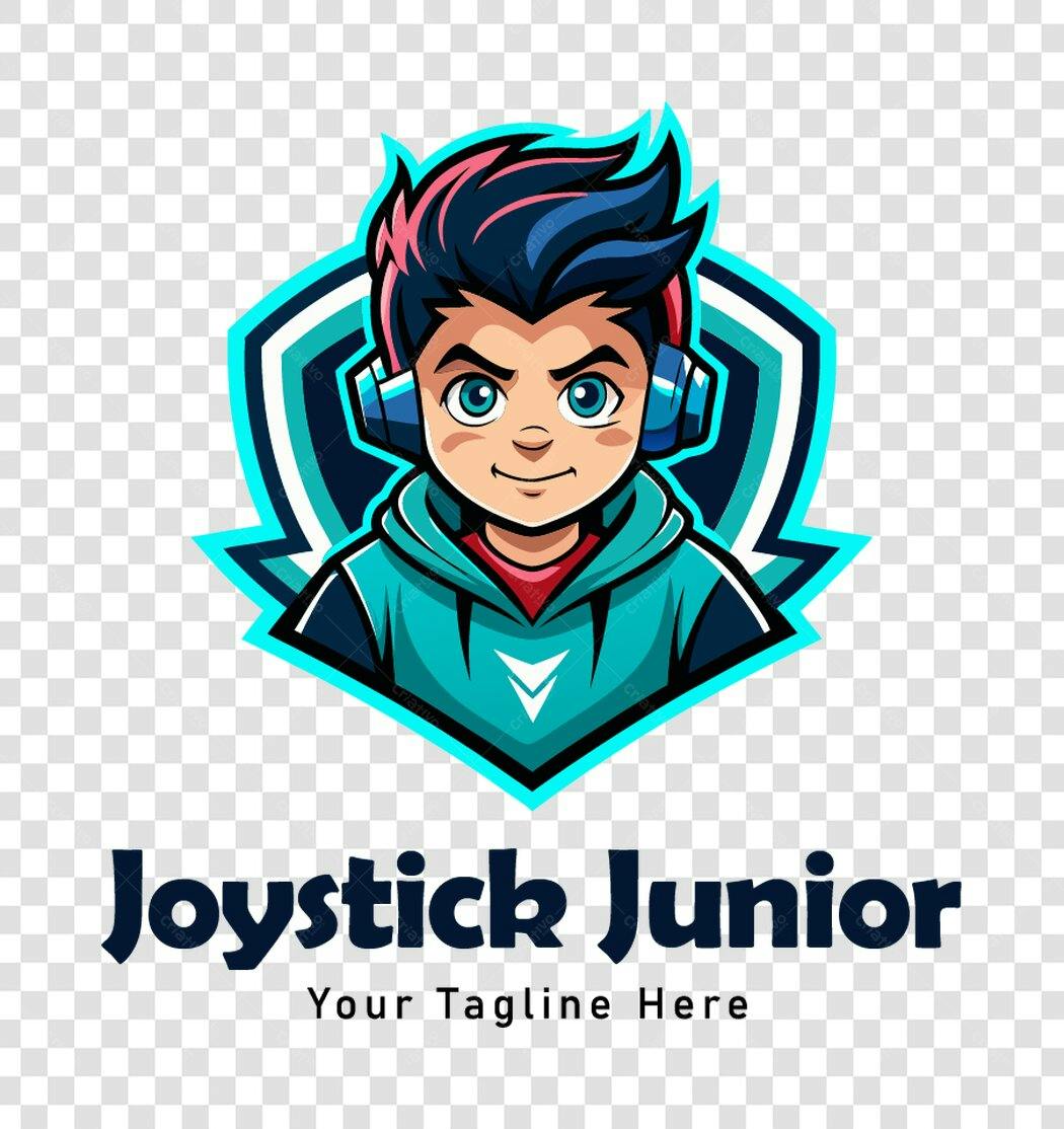 Personagem Ilustrado Gamer Menino Headset PNG Fundo Transparente