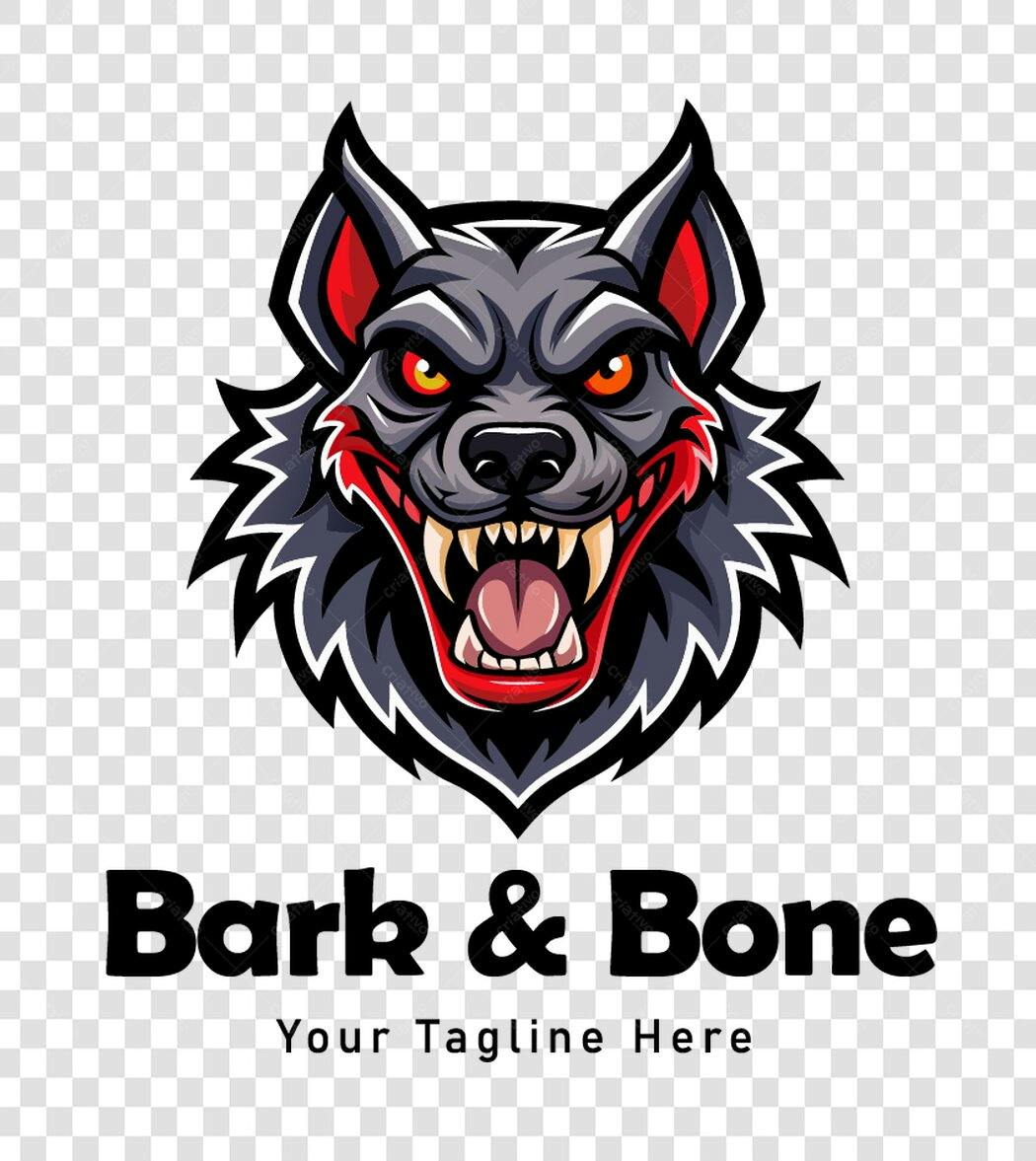Personagem Ilustrado Lobo Raivoso Mascote Esporte PNG Fundo Transparente