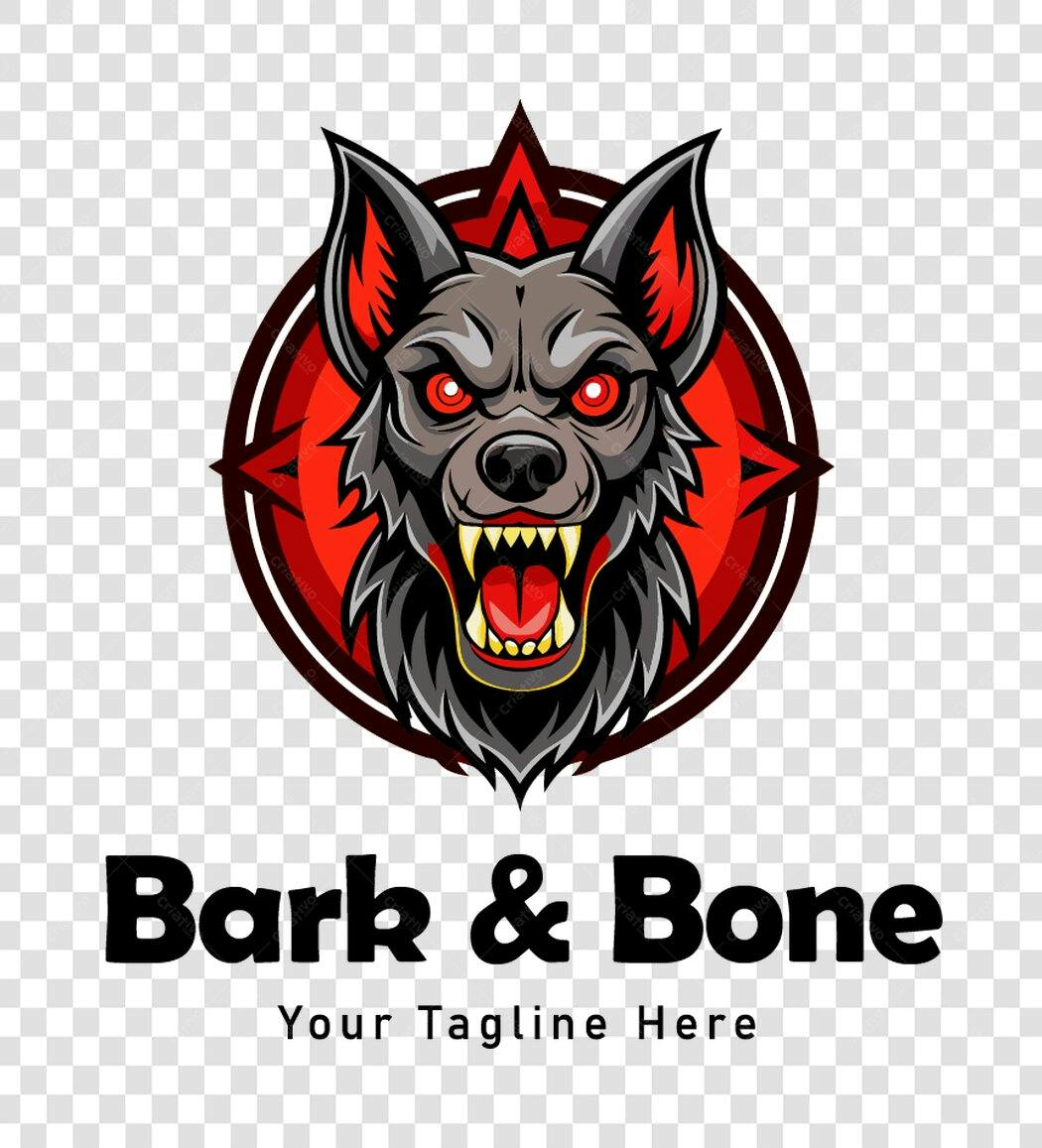 Personagem Ilustrado Lobo Raivoso Mascote Esportes PNG Fundo Transparente