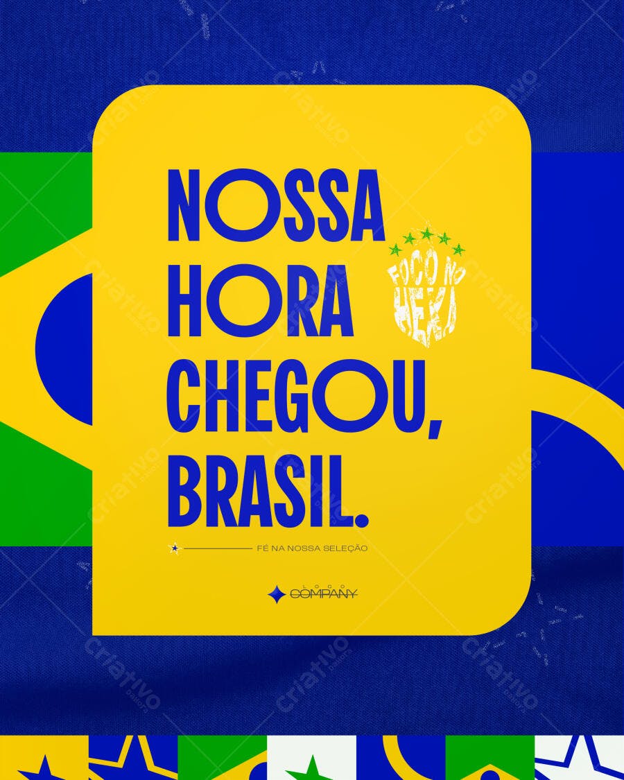 Post Brasil Copa do Mundo Futebol PSD Editável