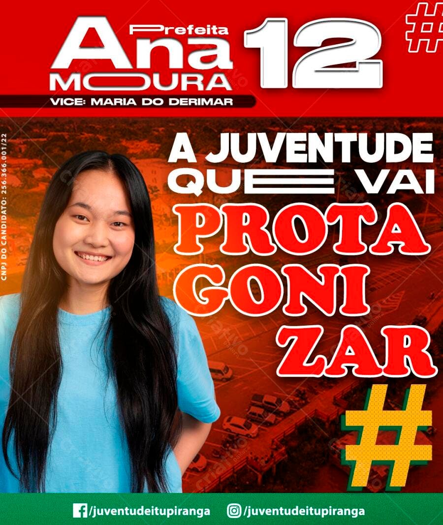 Post Campanha Política Ana Moura Juventude PSD Editável