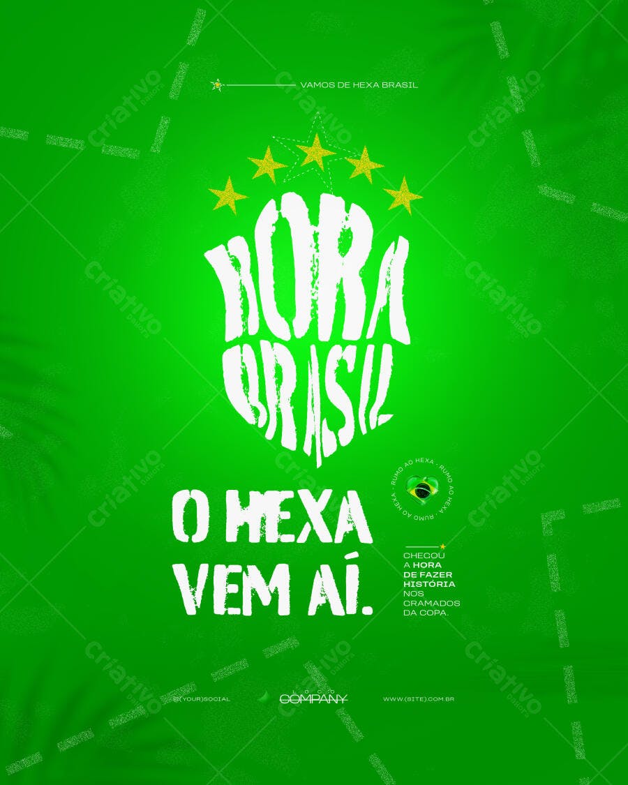 Post Instagram Copa do Mundo Brasil Hexa PSD Editável