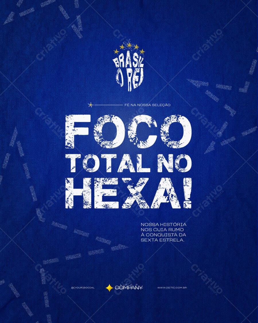 Post Instagram Copa do Mundo Brasil Hexa PSD Editável