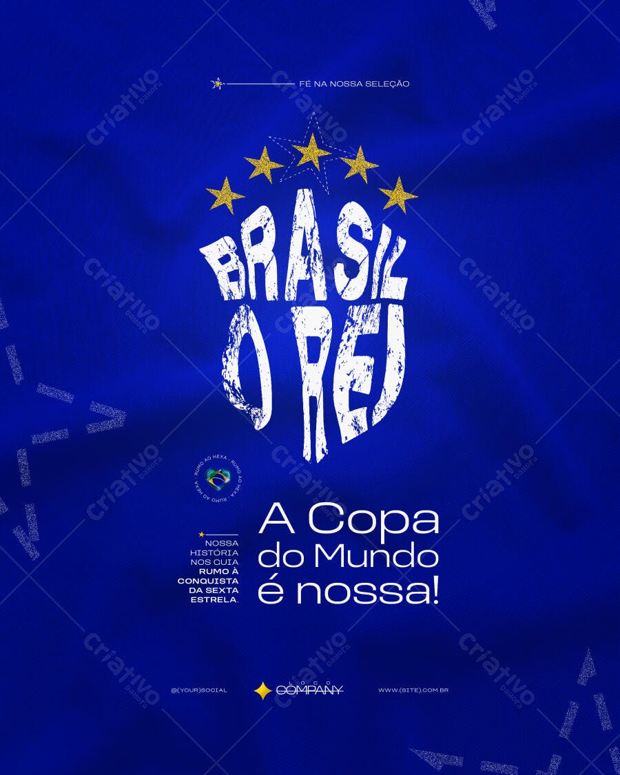 Post Instagram Copa do Mundo Brasil PSD Editável