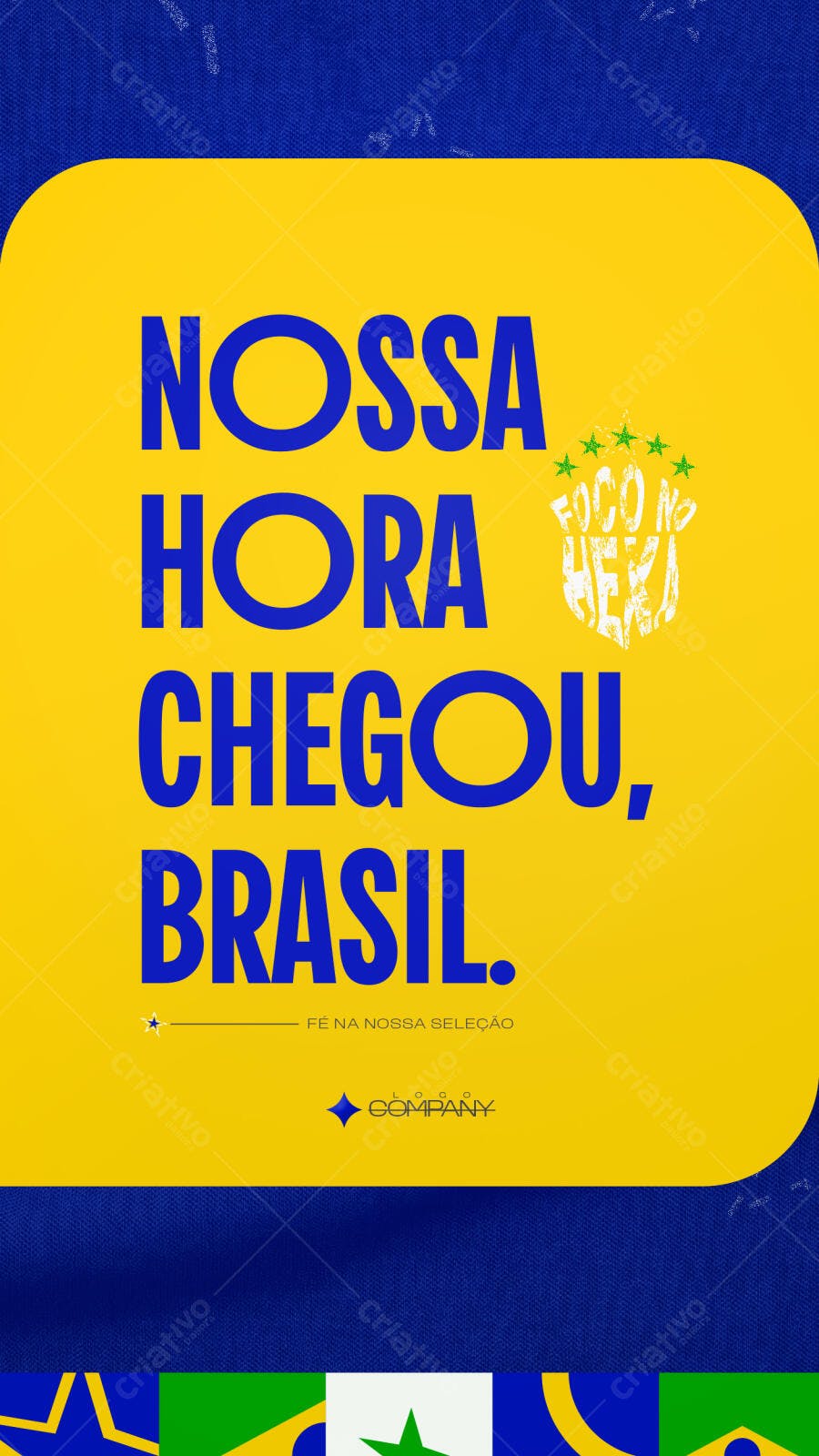 Post Instagram Copa do Mundo Brasil PSD Editável
