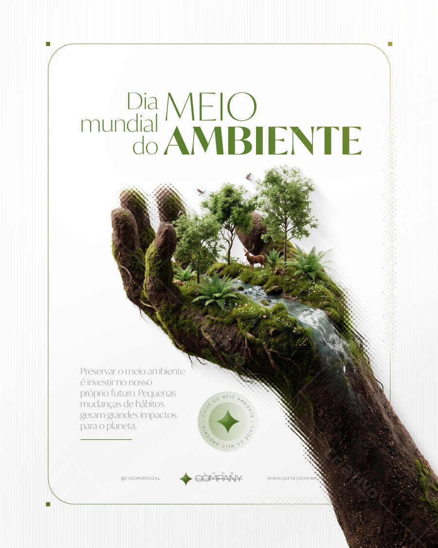 Post Instagram Dia Mundial Meio Ambiente PSD Editável