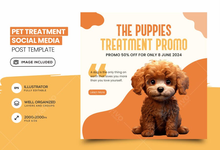 Post Redes Sociais Pet Shop Promoção Filhote Junho