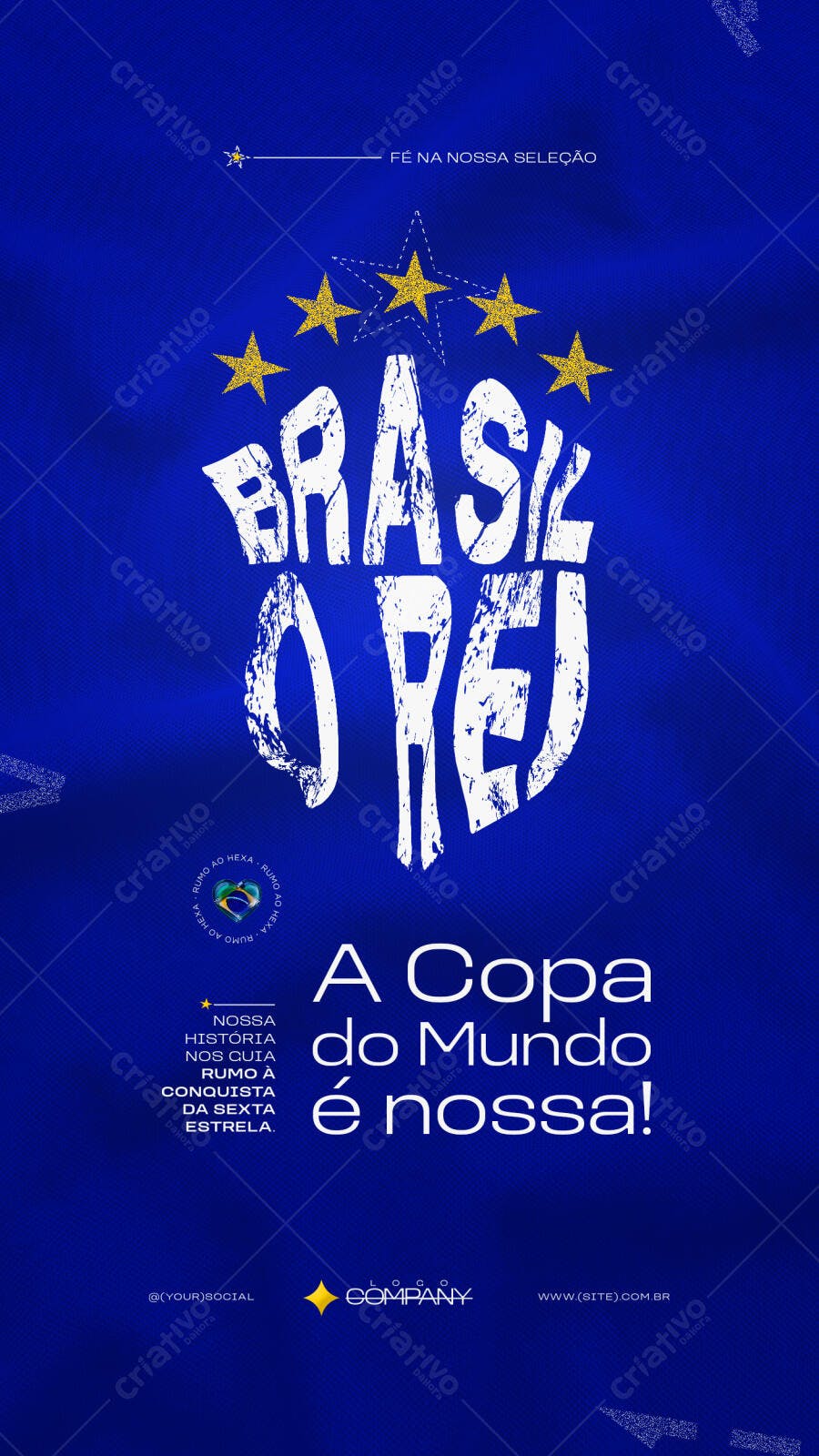 Story Copa do Mundo Brasil Hexa PSD Editável