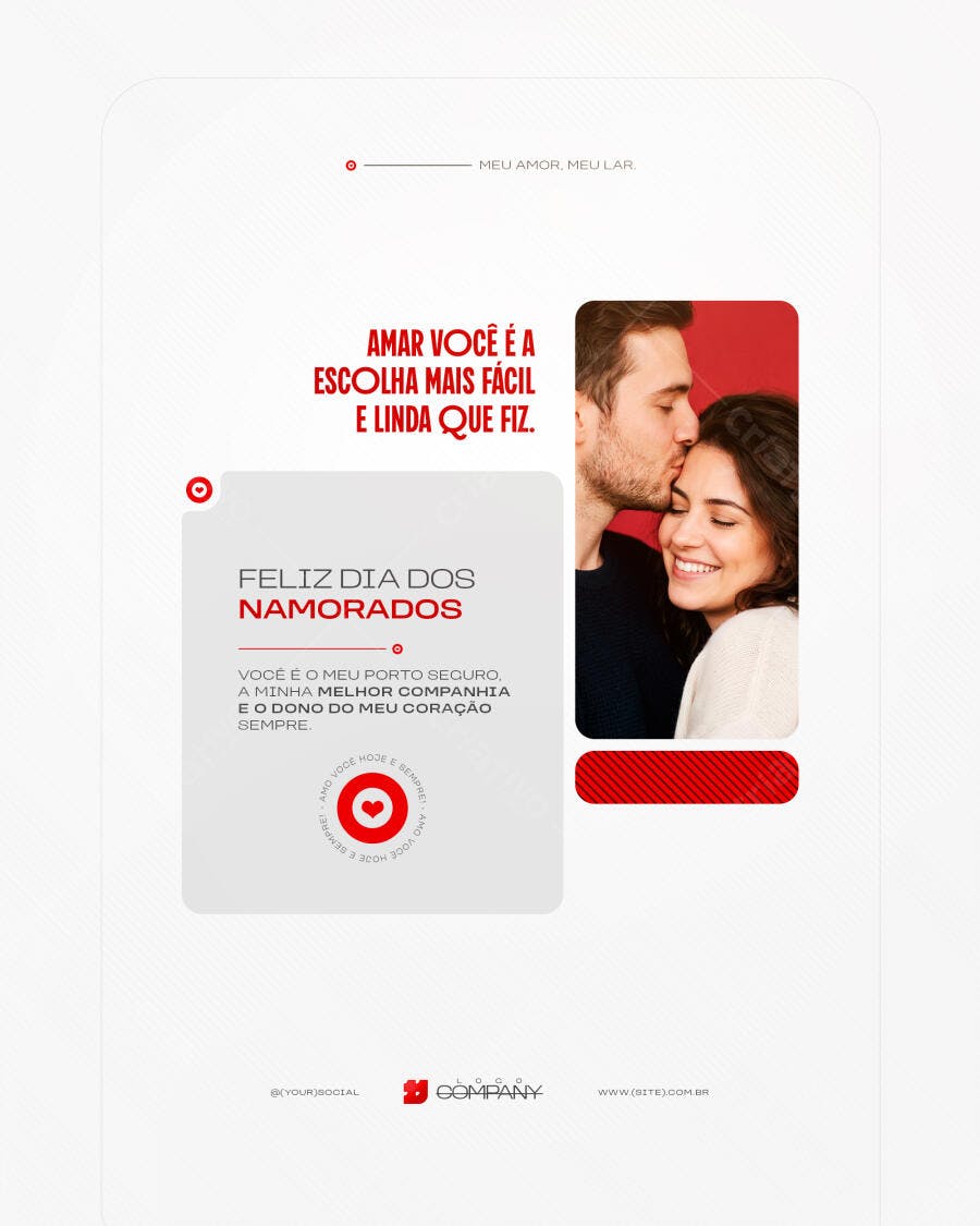 Story Dia dos Namorados Junho Casal PSD Editável