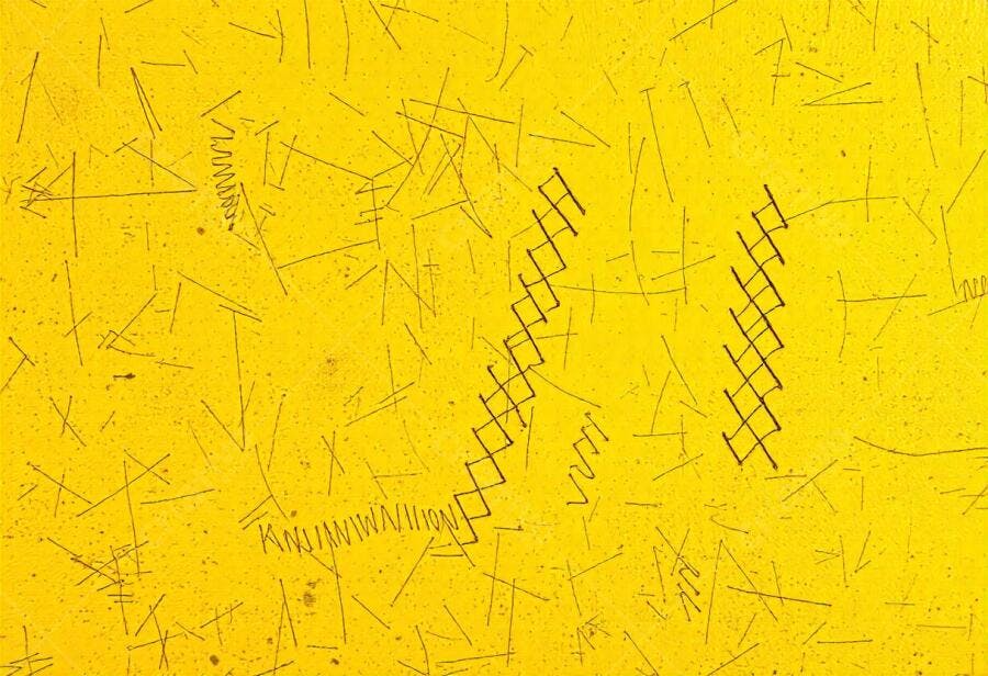 Textura Amarela Arranhada Abstrata Fundo Grunge