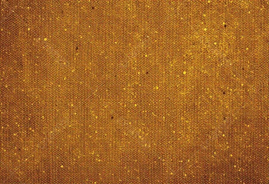 Textura de Tecido Juta Dourada com Pontos Brilhantes