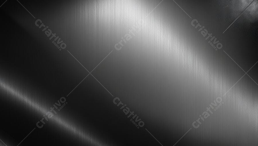 Textura Metal Escovado Fundo Preto Brilho Abstrato
