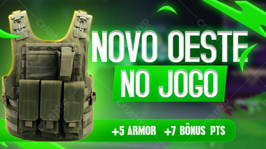 Banner Game Novo Oeste No Jogo PSD Editável