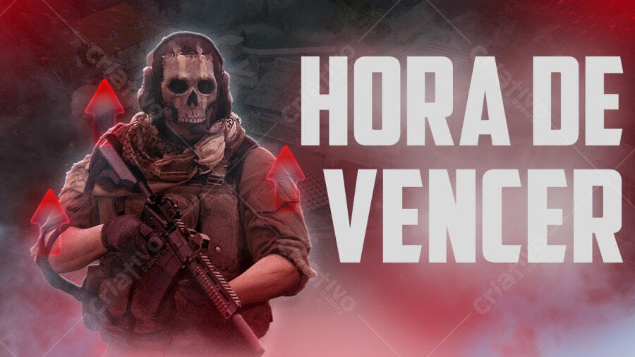 Capa Gamer Call of Duty Hora de Vencer PSD Editável