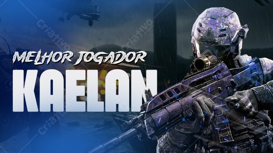 Capa Gamer Melhor Jogador Kaelan PSD Editável