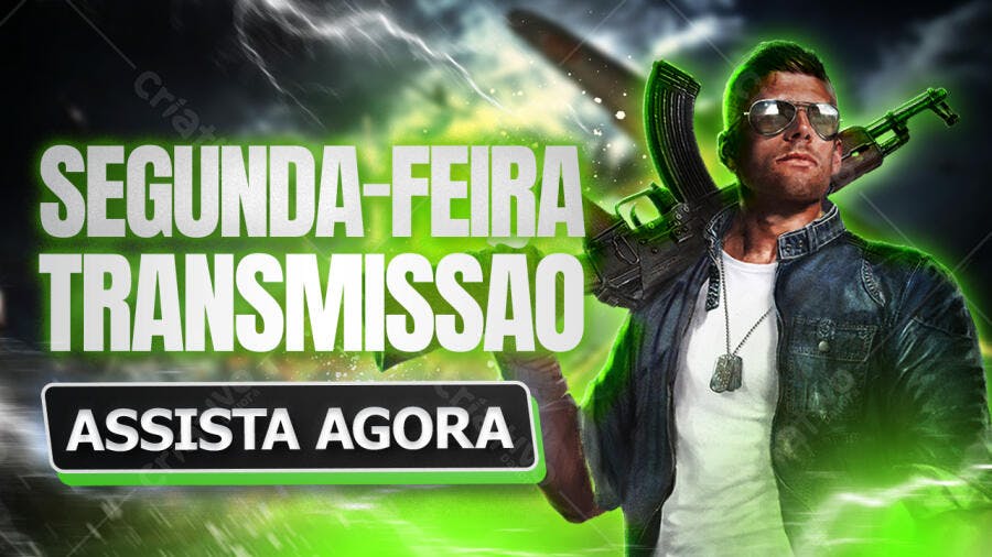 Capa Transmissão Live Gamer PSD Editável