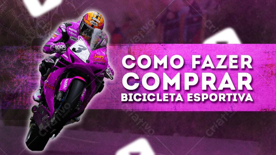 Capa YouTube Bicicleta Esportiva Motocicleta PSD Editável