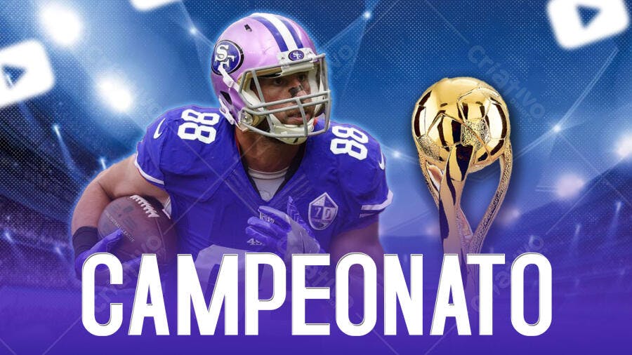 Capa YouTube Futebol Americano Campeonato PSD Editável
