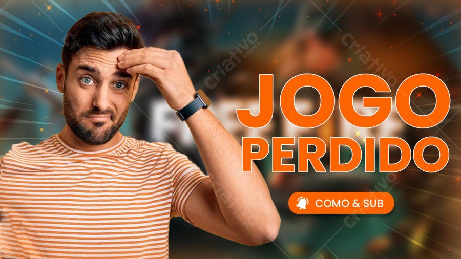 Capa YouTube Jogo Perdido Gamer PSD Editável