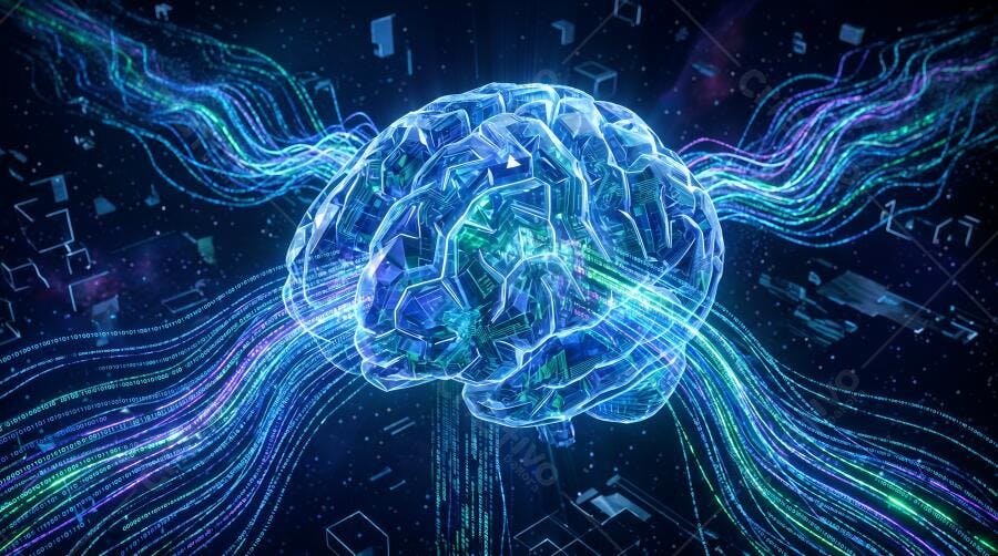 Cérebro Digital Inteligência Artificial Conectividade Rede Neural
