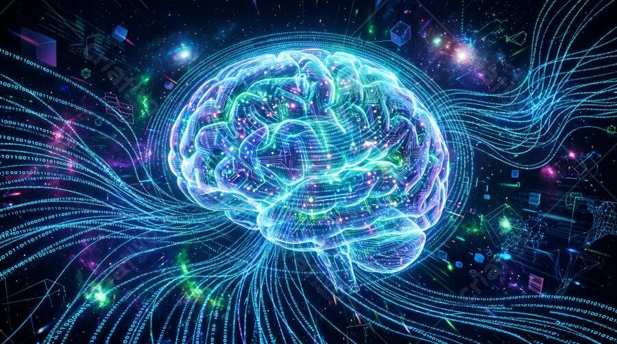 Cérebro Digital Inteligência Artificial Conectividade Rede Neural
