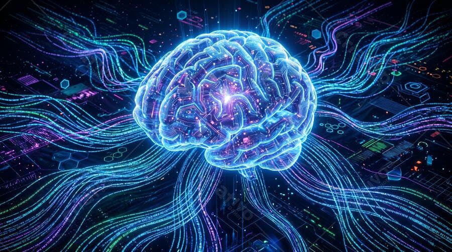 Cérebro Digital Inteligência Artificial Conectividade Rede Neural