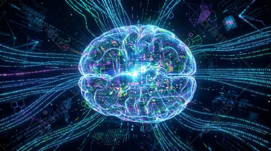 Cérebro Digital Inteligência Artificial Conexões Neurais