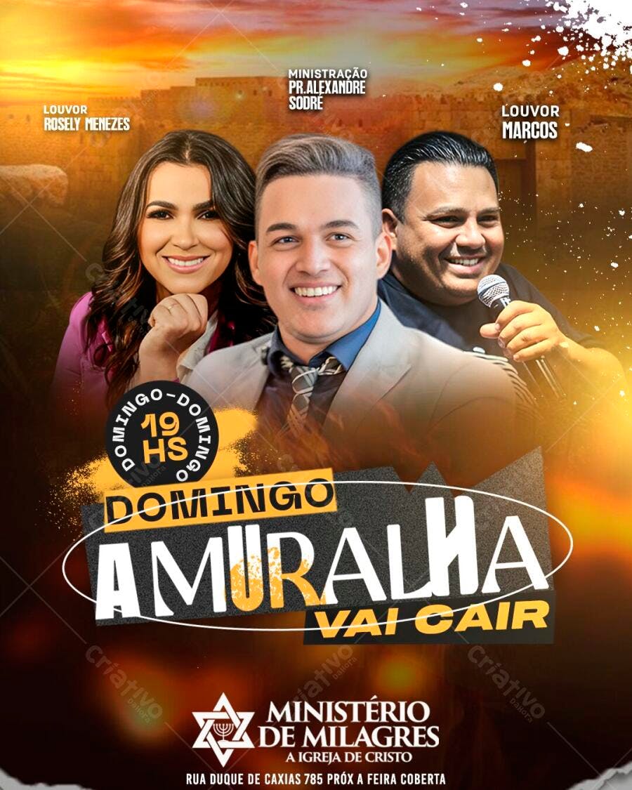 Flyer Evento Religioso Igreja Cristã PSD Editável