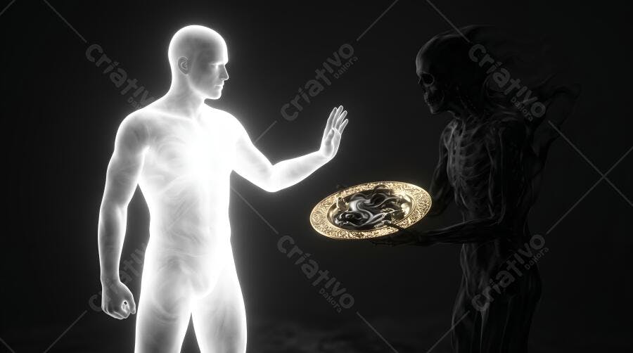 Foto Homem Luz Recusa Oferta Escuridão Conceito