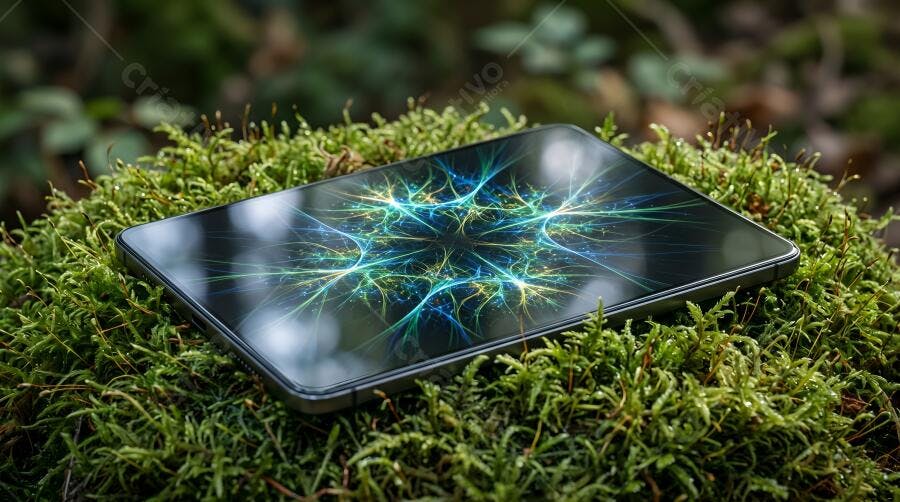 Foto Smartphone Tela Abstrata Musgo Verde Natureza