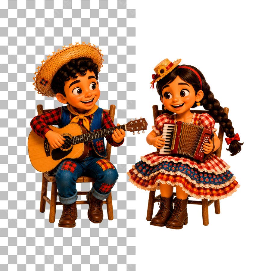 Ilustração Festa Junina São João Caipira PSD Editável