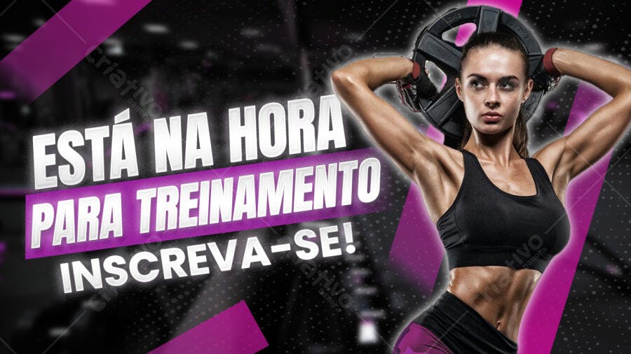 Post Instagram Academia Treinamento Fitness PSD Editável