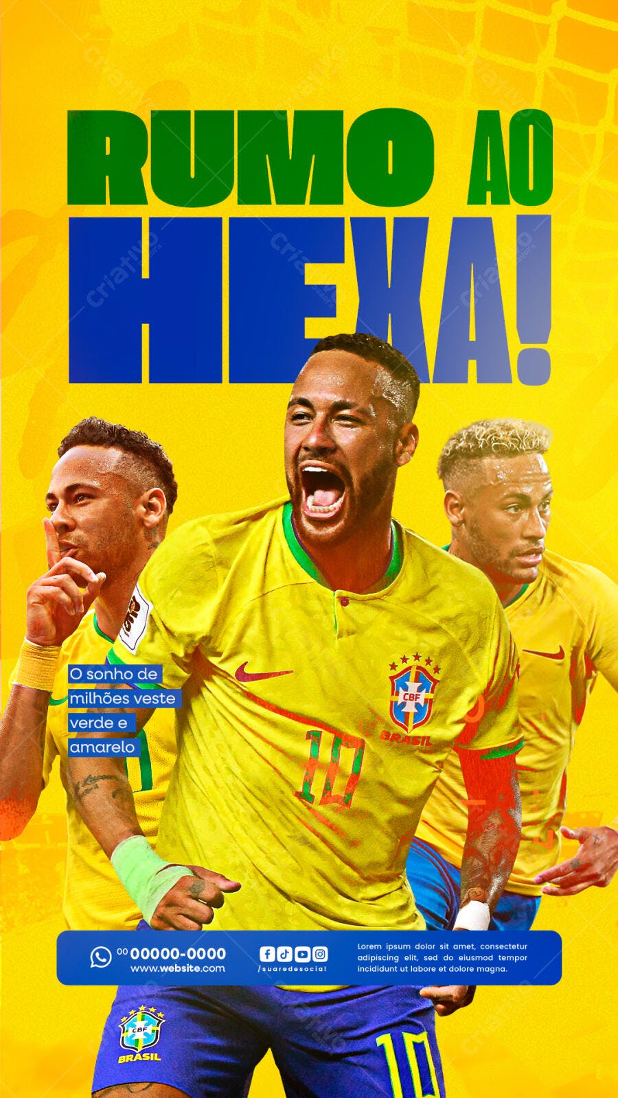 Story Copa do Mundo Brasil Hexa PSD Editável