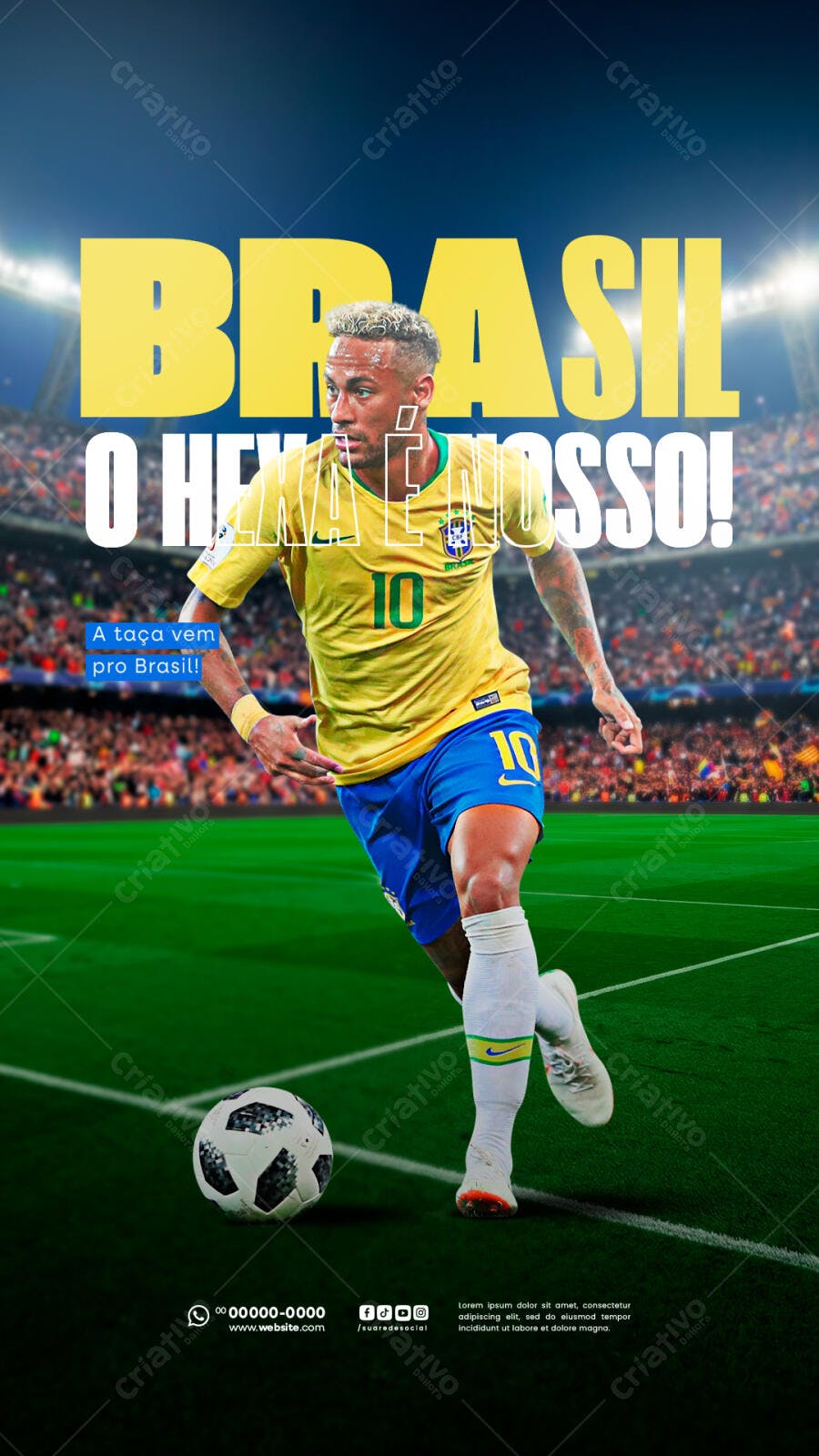 Story Instagram Copa do Mundo Brasil PSD Editável