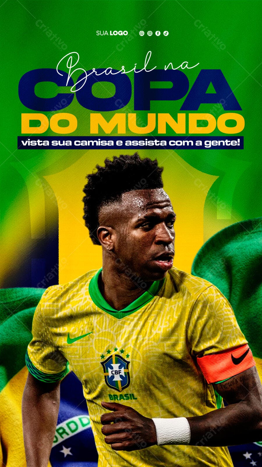 Story Instagram Copa do Mundo Brasil PSD Editável