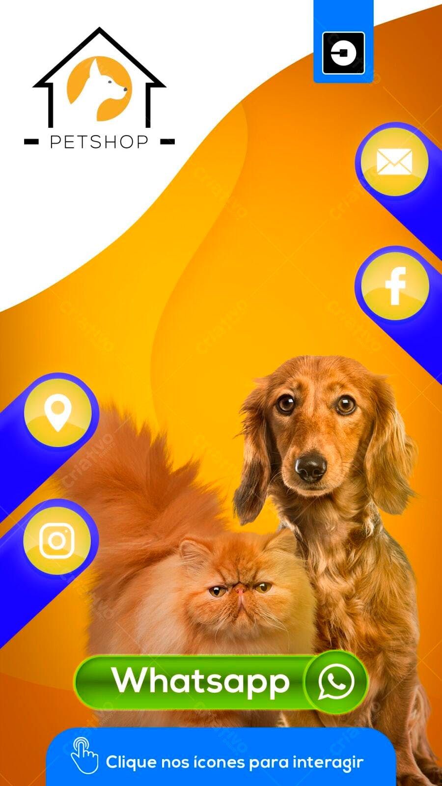 Story Instagram Pet Shop Animais PSD Editável
