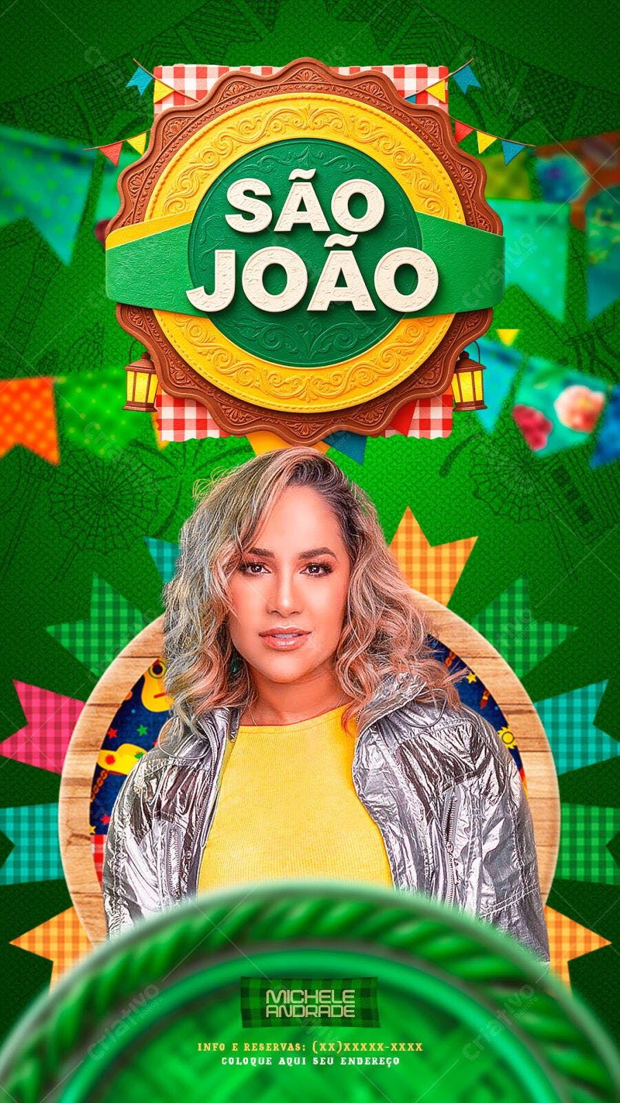 Story São João Festa Junina Arraial PSD Editável