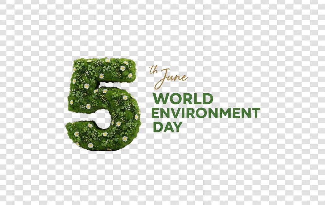 Elemento 3D Dia Mundial Meio Ambiente 5 Junho PNG Fundo Transparente