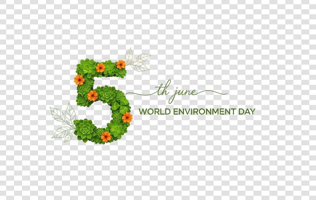 Elemento Decorativo Dia Mundial Meio Ambiente 5 Junho PNG Fundo Transparente