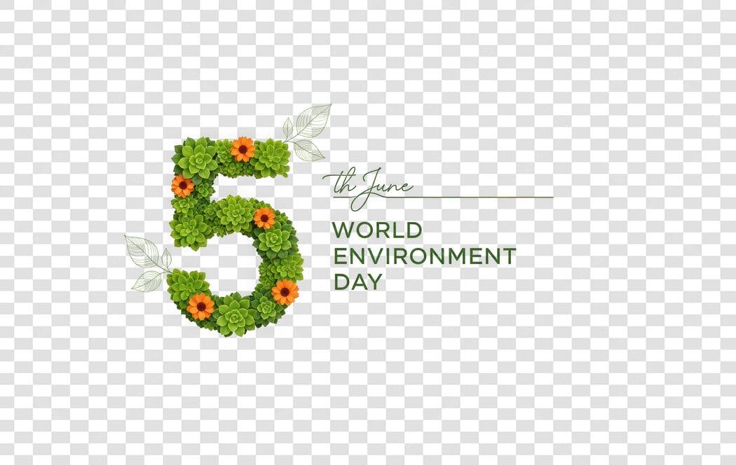 Elemento Decorativo Dia Mundial Meio Ambiente 5 Junho PNG Fundo Transparente