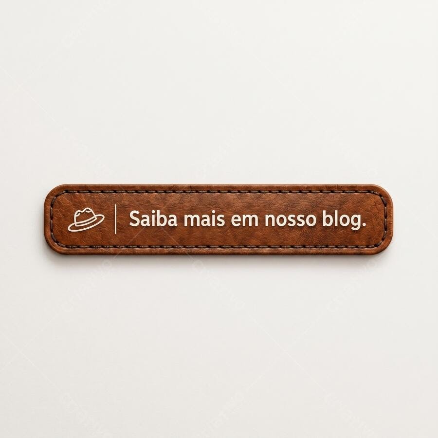 Foto Botão Couro Marrom Saiba Mais Blog Chapéu Ícone