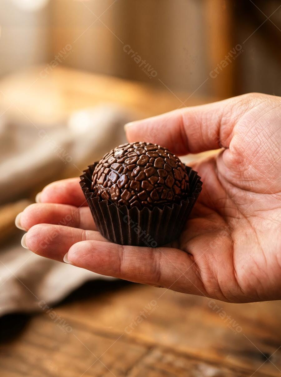 Foto Brigadeiro Gourmet na Mão Doce Brasileiro