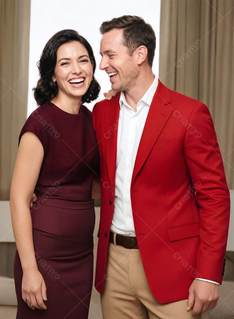Foto Casal Profissional Sorrindo Feliz Lifestyle Corporativo