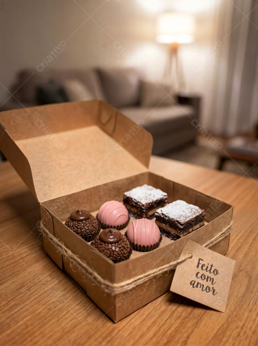 Foto Doces Gourmet Caixa Kraft Presente Artesanal