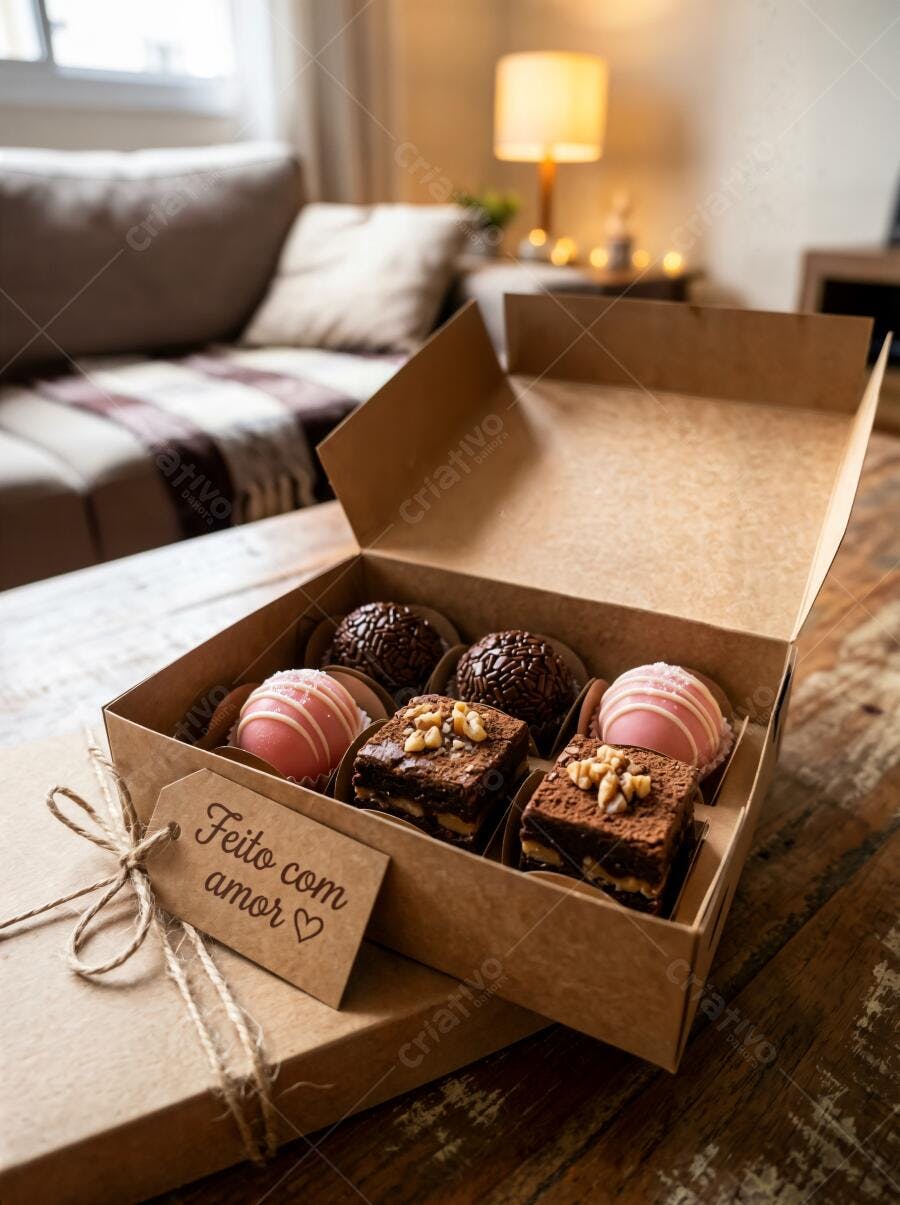 Foto Doces Gourmet Caixa Presente Brigadeiro Brownie Confeitaria