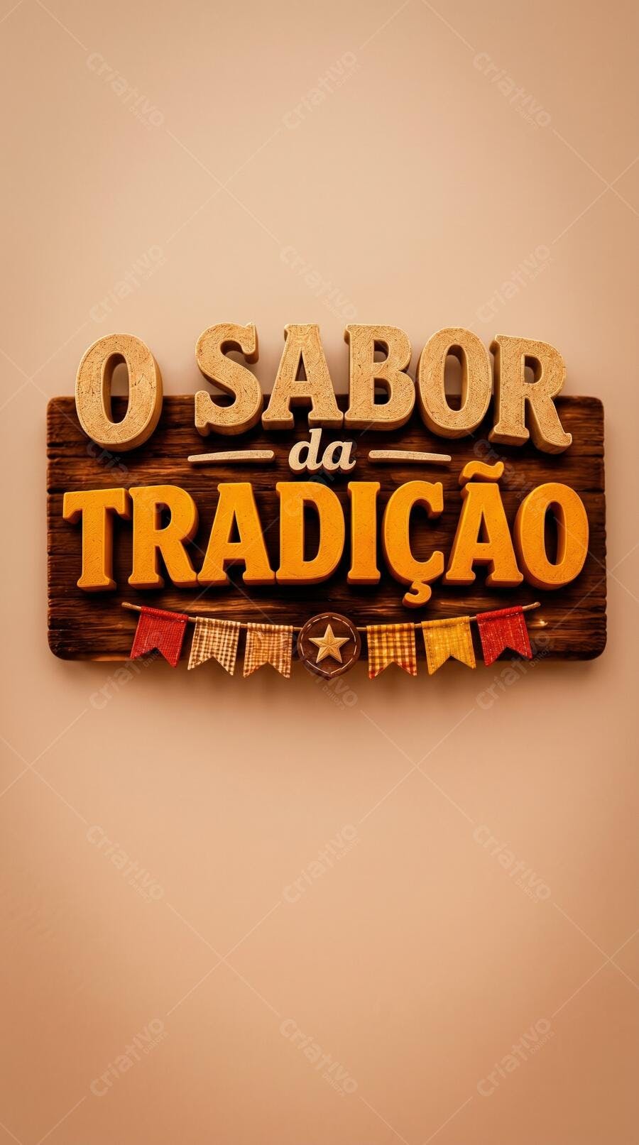 Foto O Sabor da Tradição Letras 3D Festa Junina