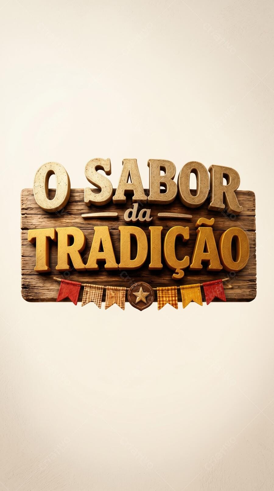 Foto O Sabor da Tradição Placa Madeira Festa Junina