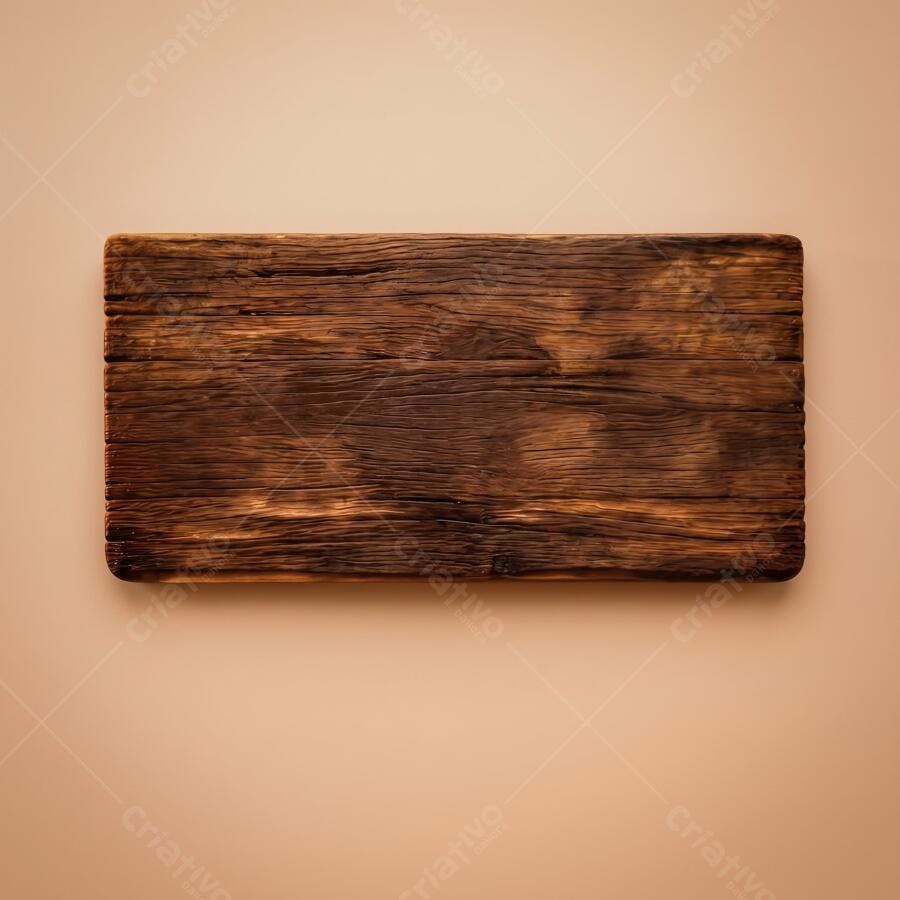Foto Placa Madeira Rústica Fundo Bege Textura Horizontal